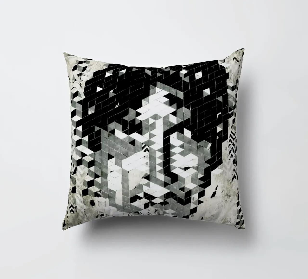 Cube Head cuscino da Famous When Dead