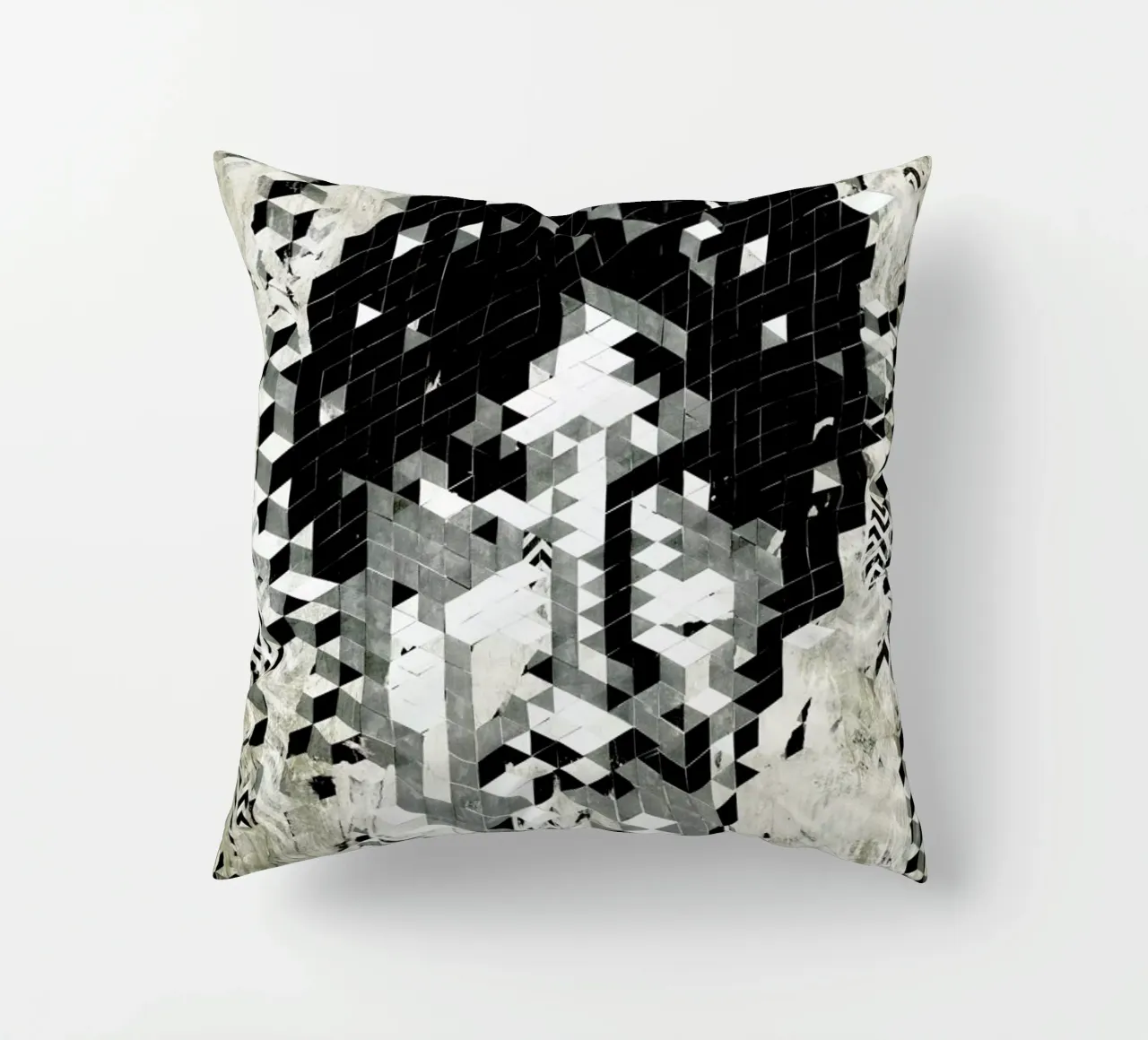 Cube Head cuscino da Famous When Dead