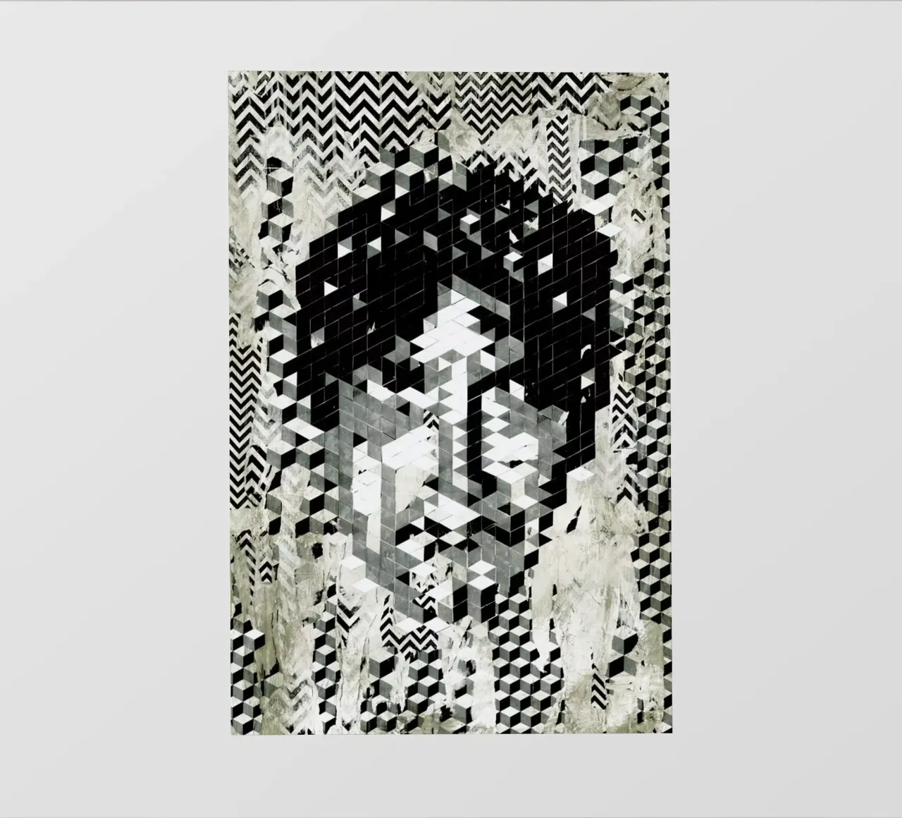 Cube Head telo in pvc da Famous When Dead