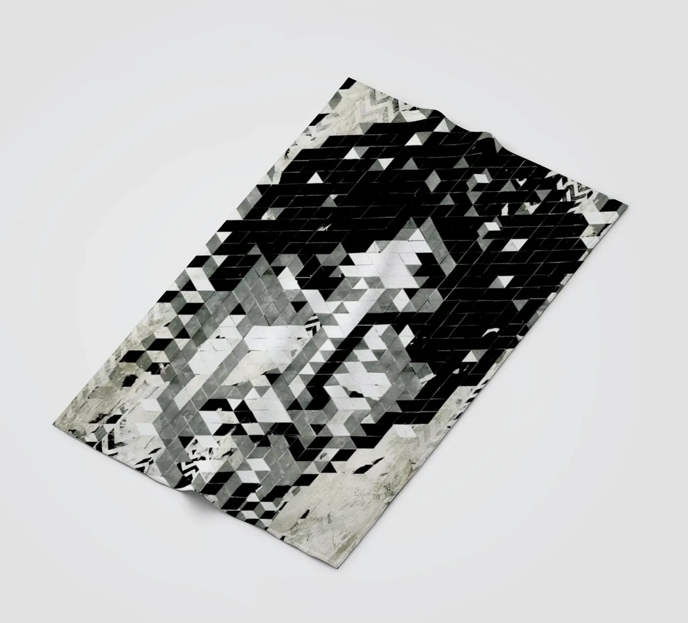 Cube Head fleece blanket by Famous When Dead