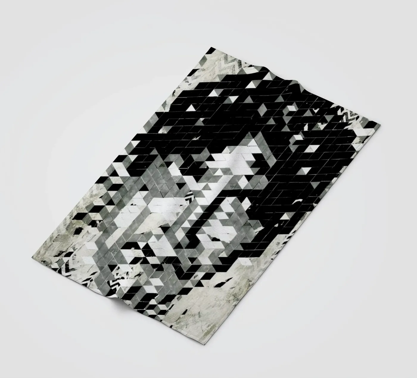 Cube Head fleecedeken van Famous When Dead