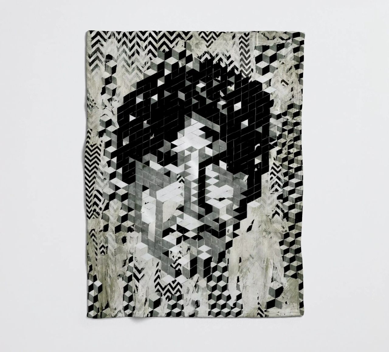 Cube Head coperta in pile da Famous When Dead