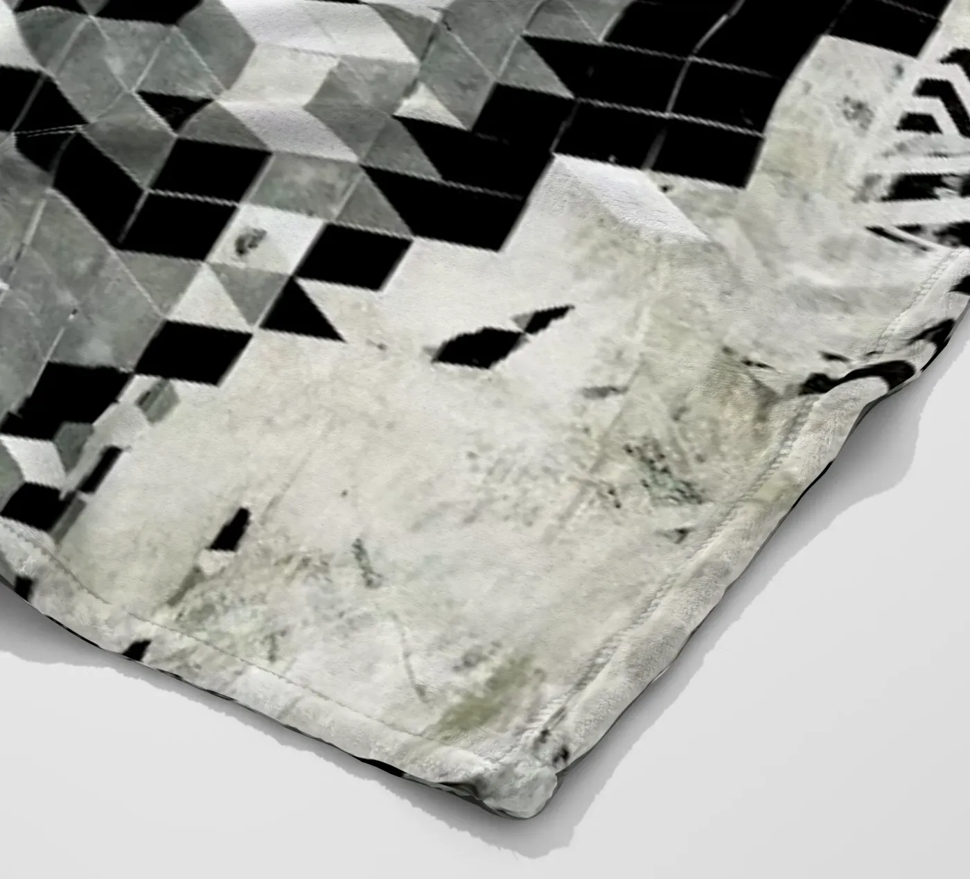 Cube Head fleece blanket by Famous When Dead