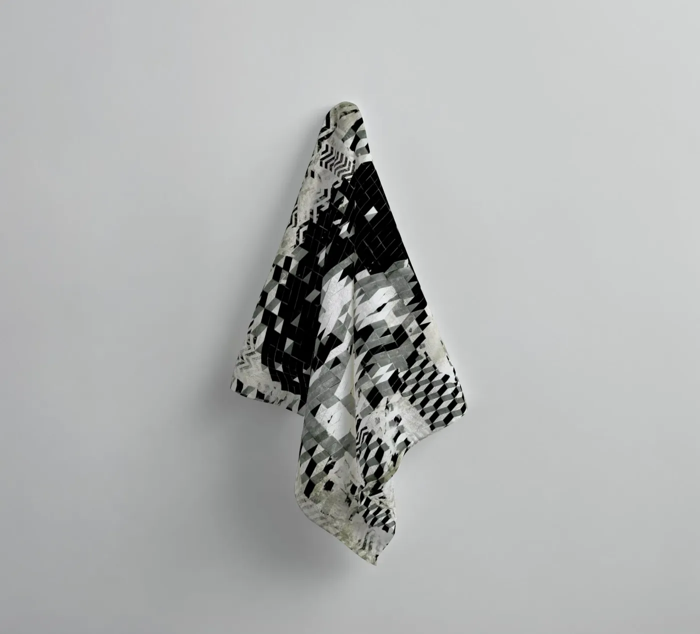 Cube Head towel by Famous When Dead