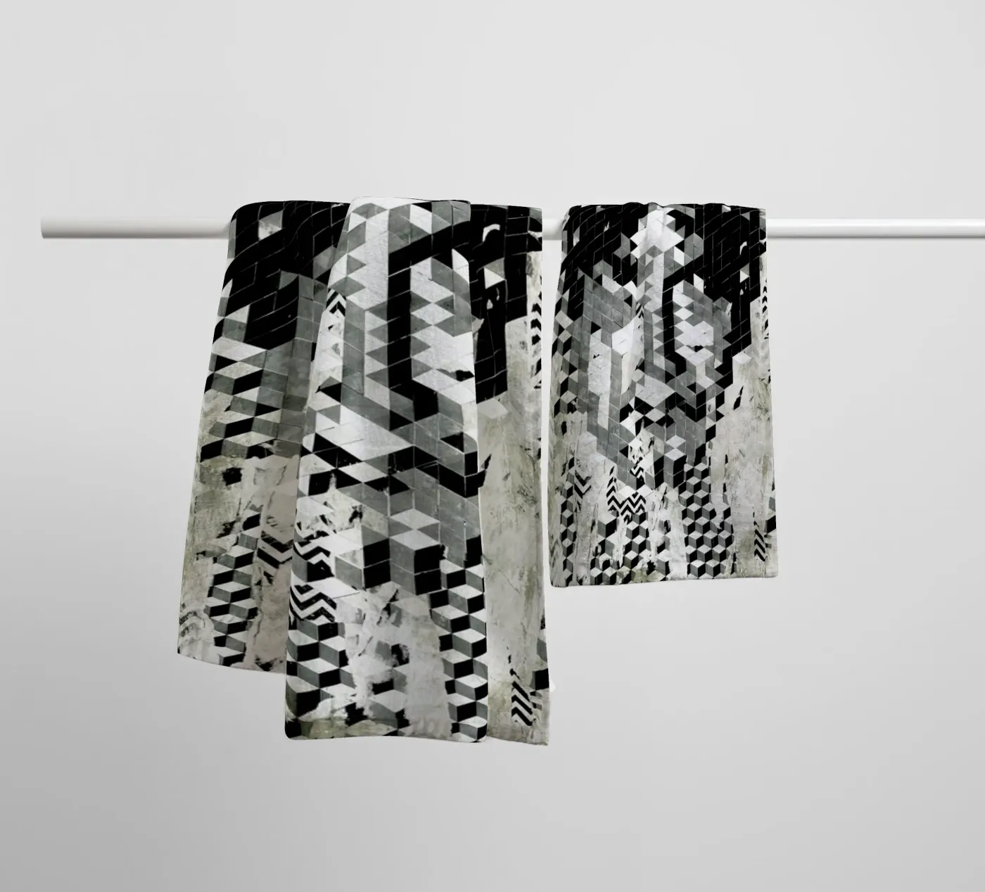 Cube Head towel by Famous When Dead