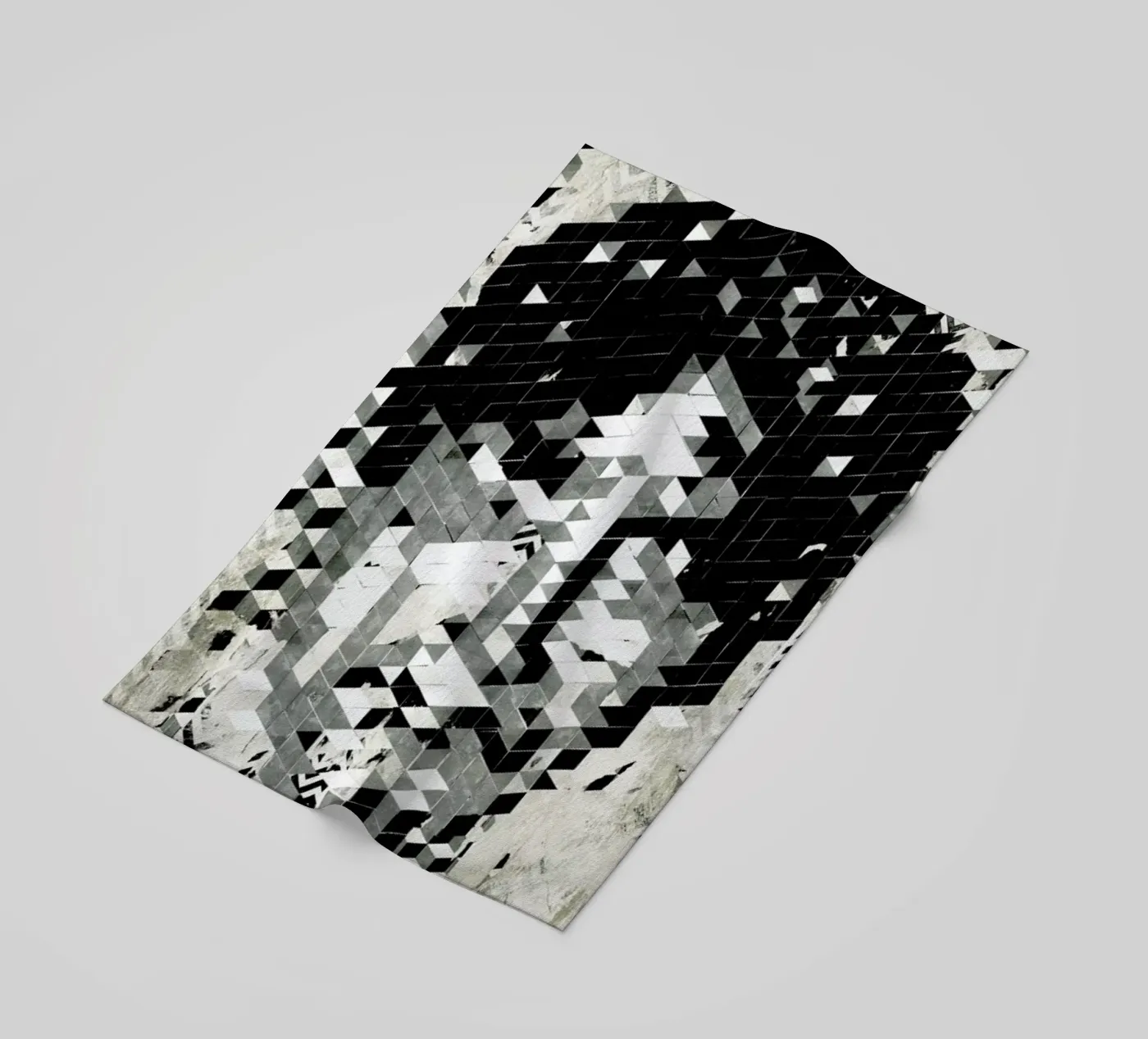 Cube Head beach towel by Famous When Dead