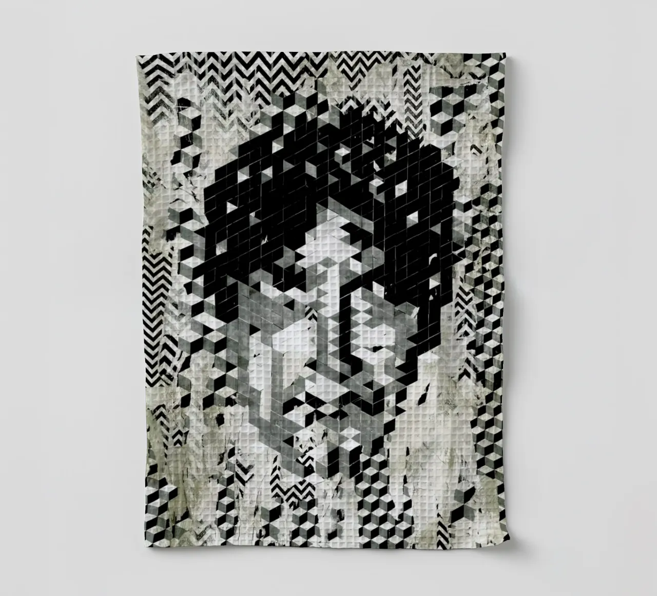 Cube Head canovaccio da cucina da Famous When Dead