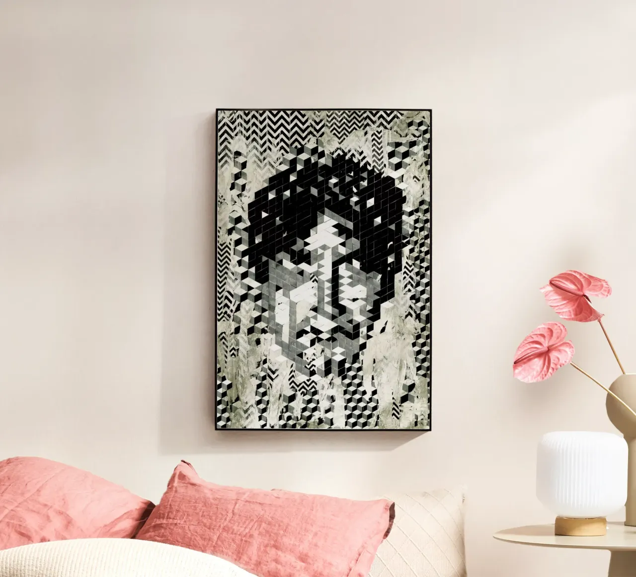 Cube Head plexiglass da Famous When Dead