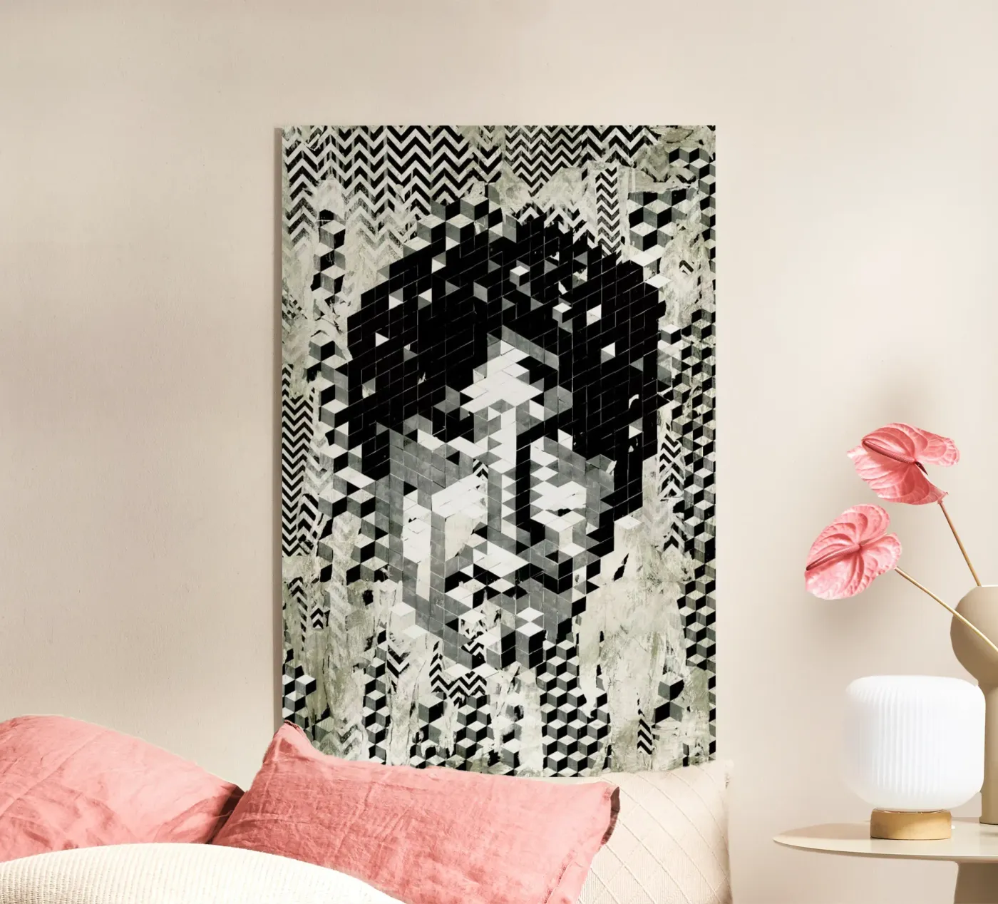 Cube Head plexiglas de Famous When Dead