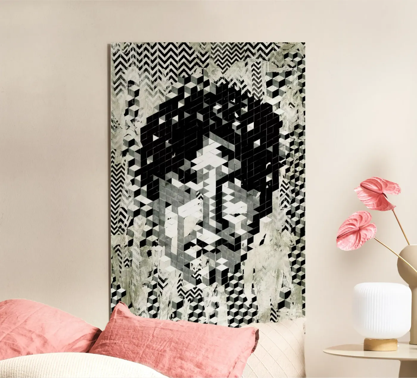 Cube Head alluminio dibond da Famous When Dead