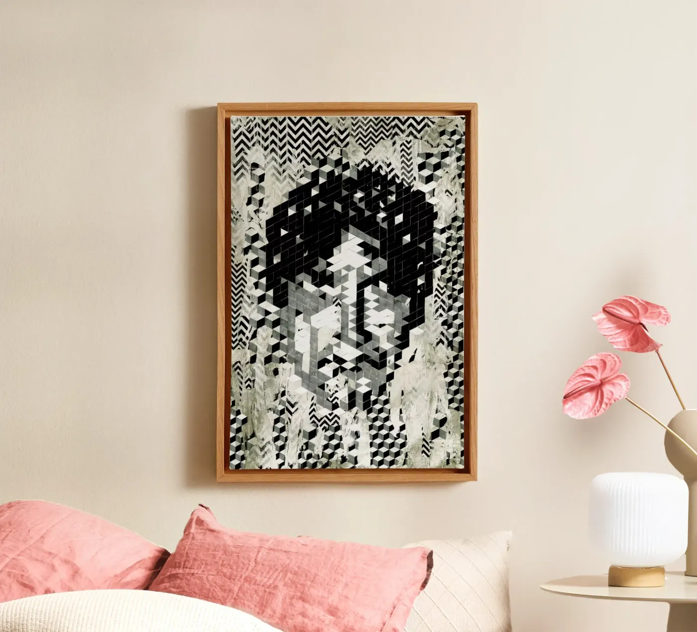 Cube Head canvas by Famous When Dead