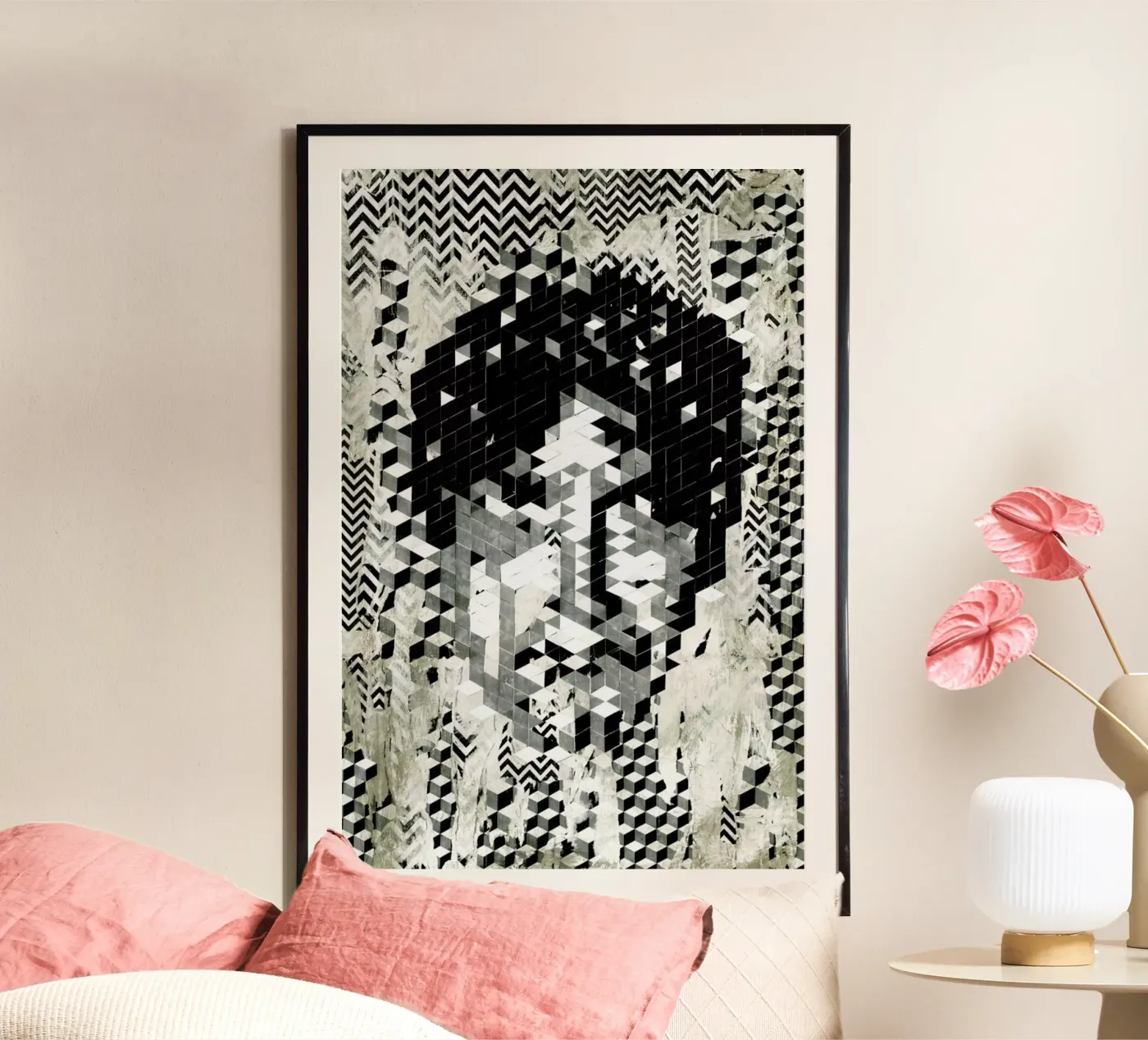 Cube Head Poster von Famous When Dead