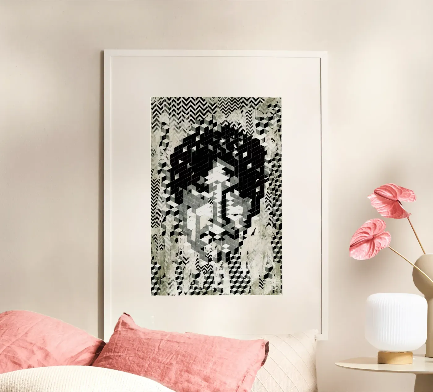 Cube Head Poster von Famous When Dead