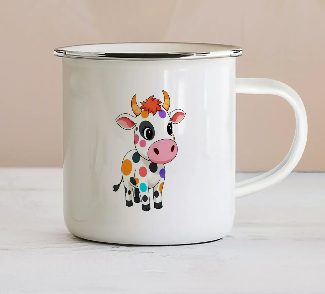 KUh_4a tazza in smalto da Tierisch bunt by LK