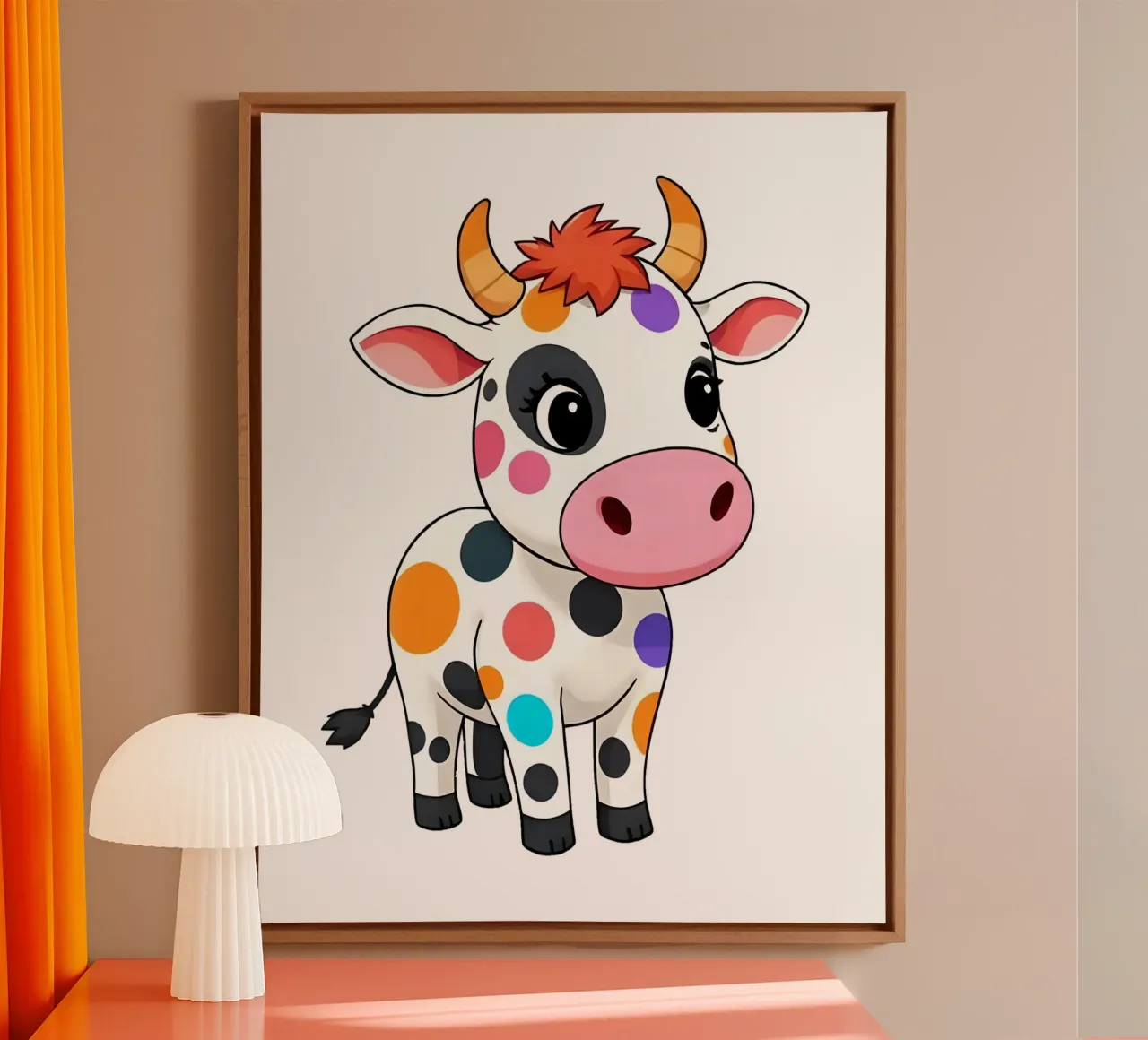 KUh_4a canvas met Baklijst van Tierisch bunt by LK