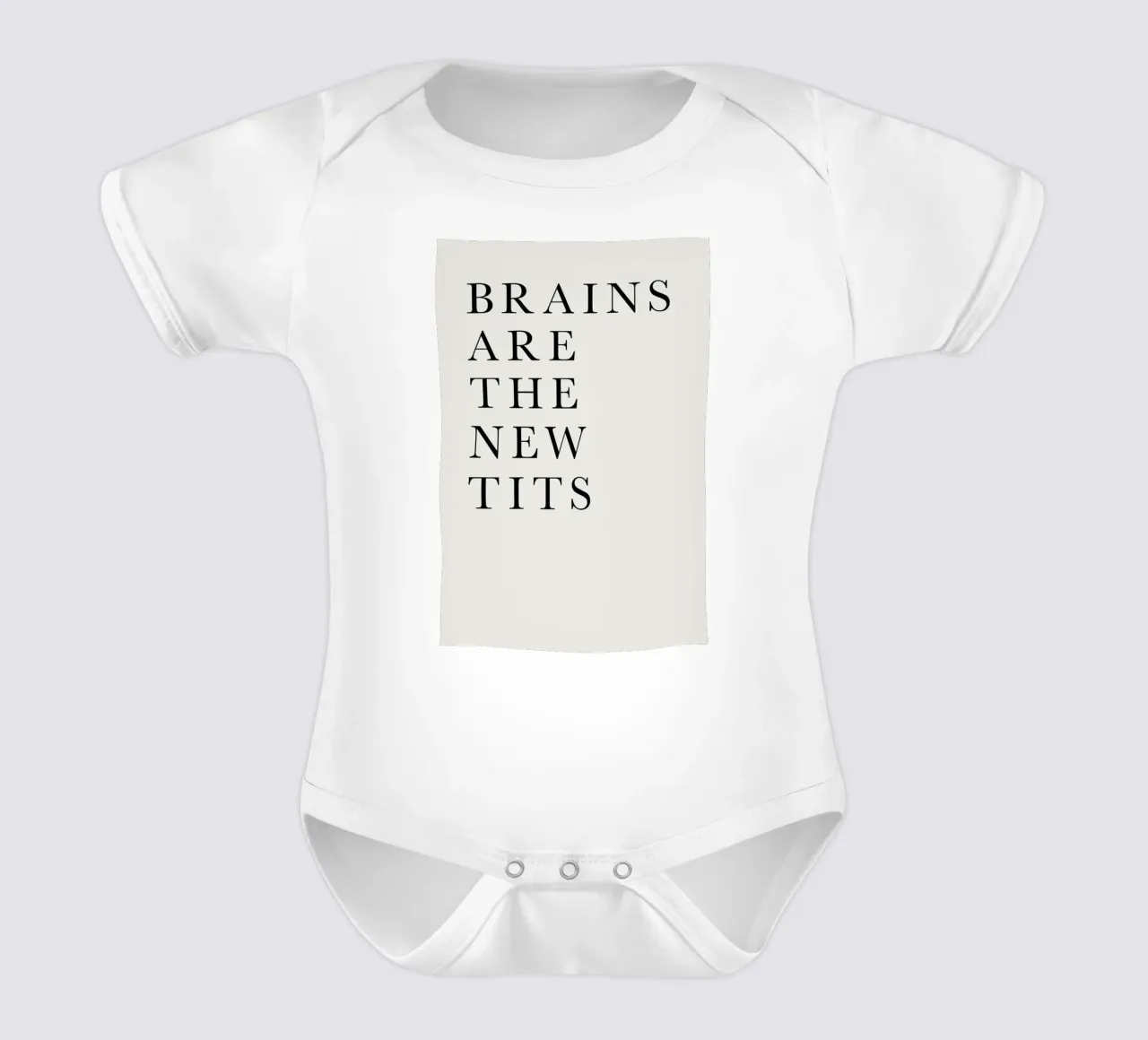 Brains Are the New Tits body neonato maniche corte da Kubistika