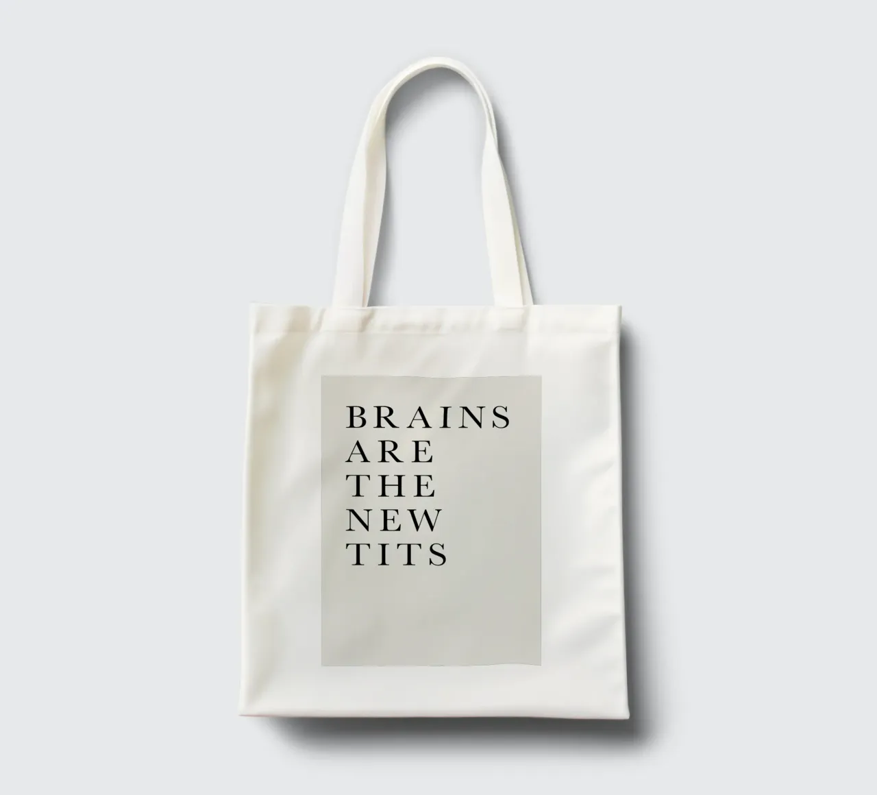 Brains Are the New Tits borsa in juta da Kubistika