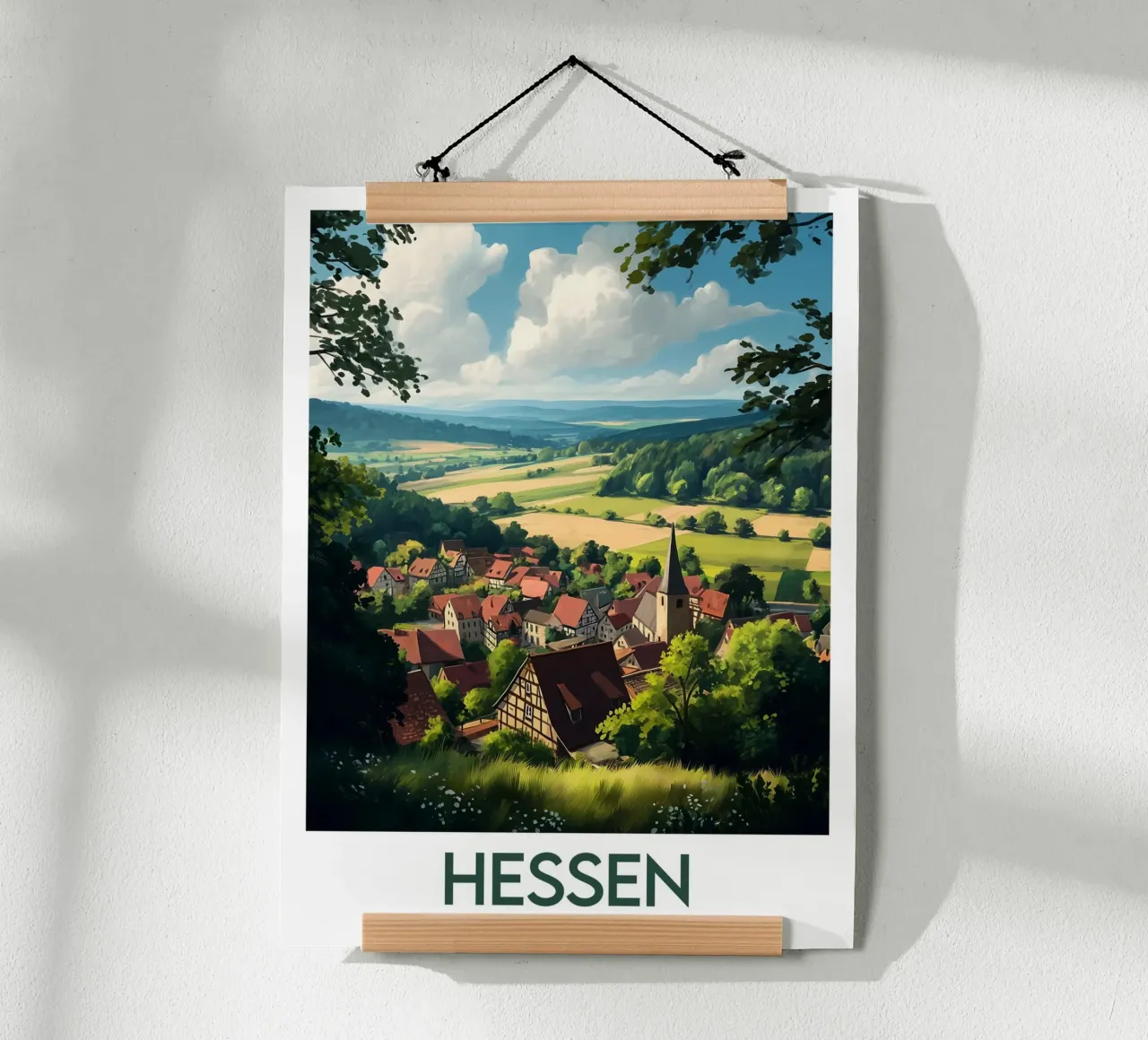 Affiche hesse poster con telaio in legno da Frame the World