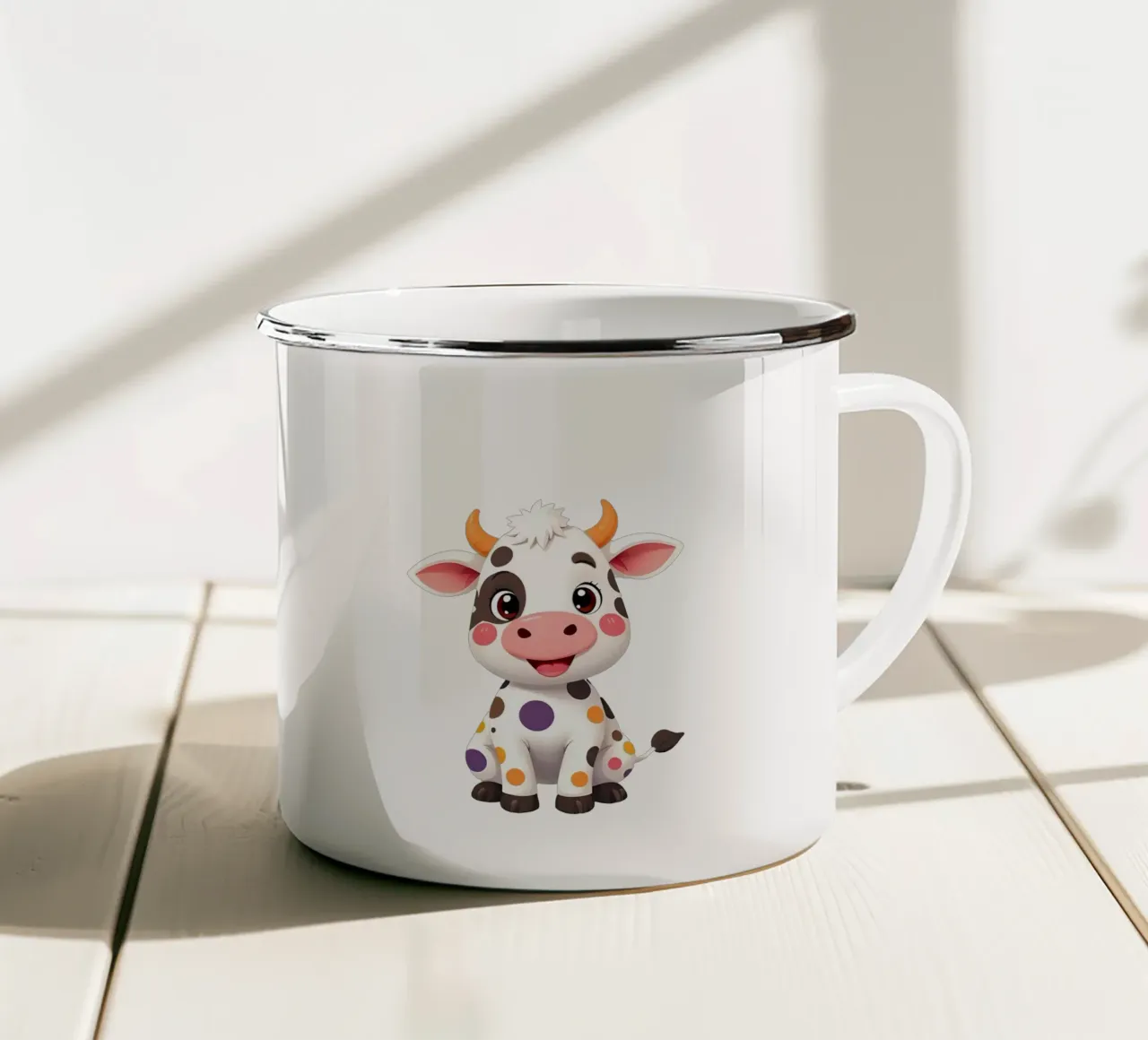Kuh_5a tazza in smalto da Tierisch bunt by LK