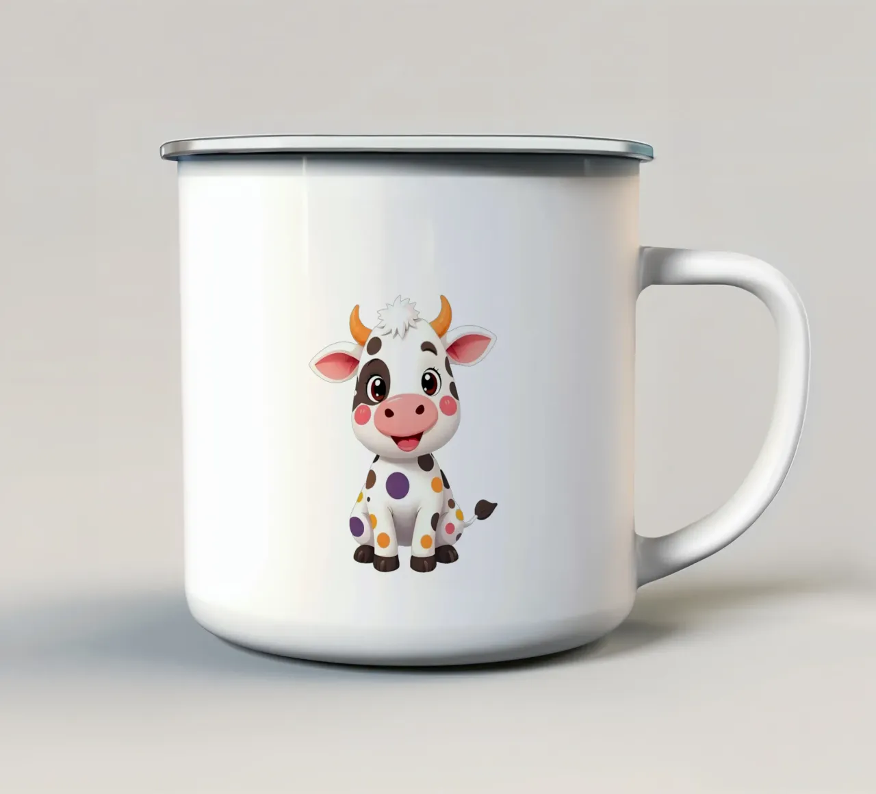 Kuh_5a tazza in smalto da Tierisch bunt by LK