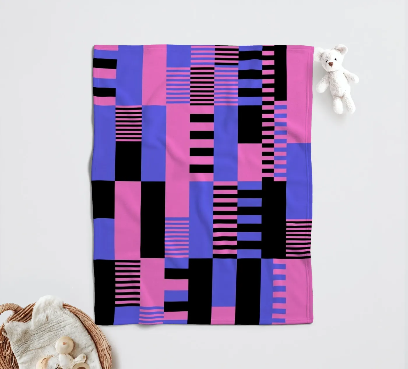 Blocks 2 fleecedeken van La Come Di