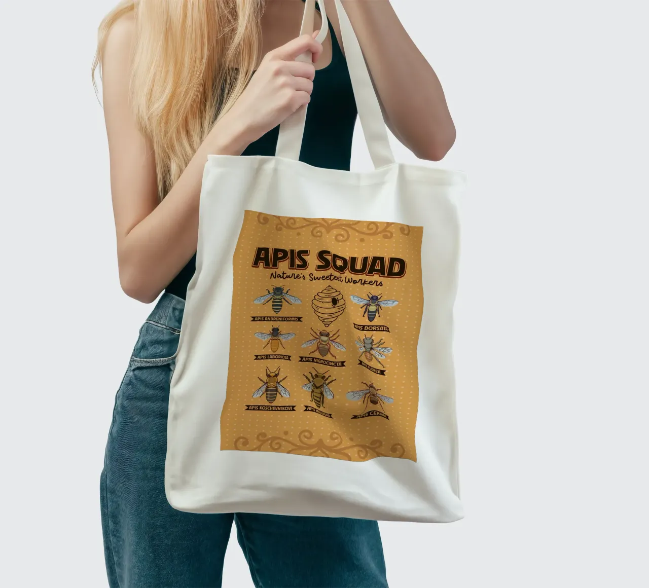 Apis Squad - Api da miele borsa in juta da pixelbull - medieval art and more