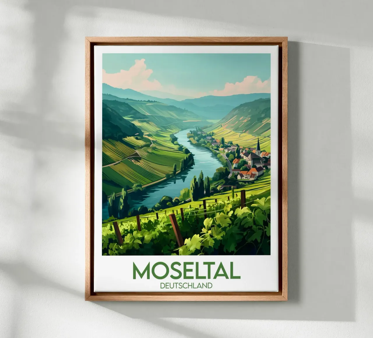 Affiche moselle tela con Cornice a cassetta da Frame the World