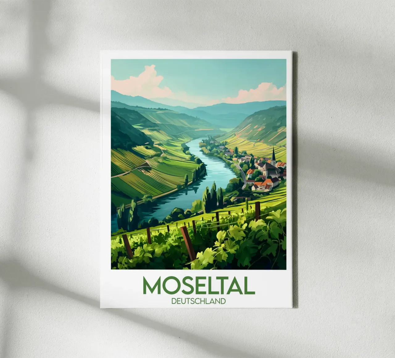 Affiche moselle tela con Cornice a cassetta da Frame the World