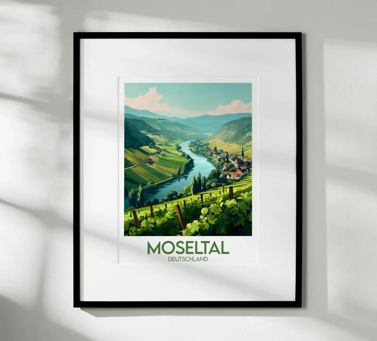 Affiche moselle poster con telaio in legno da Frame the World