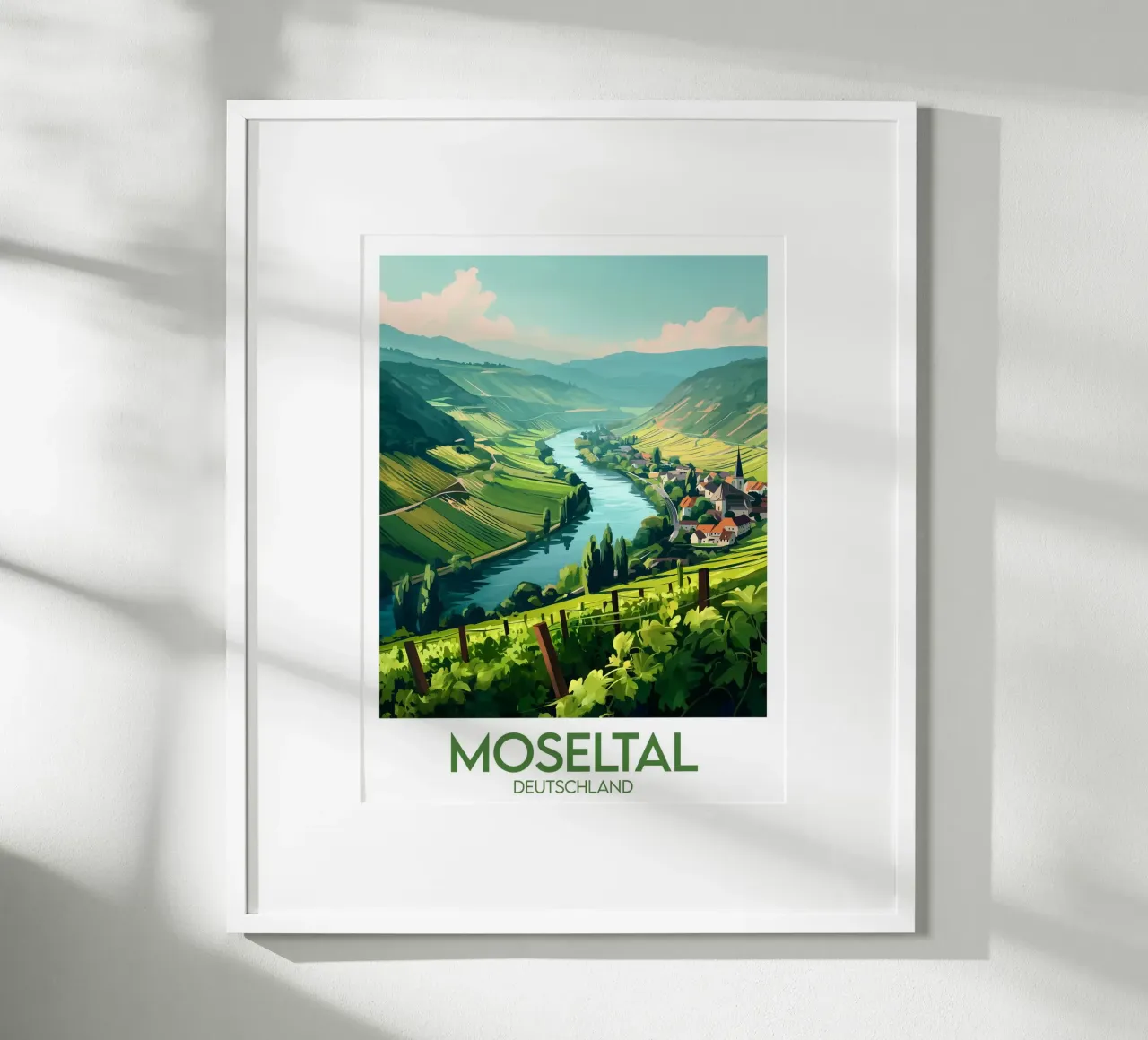Affiche moselle poster con telaio in legno da Frame the World