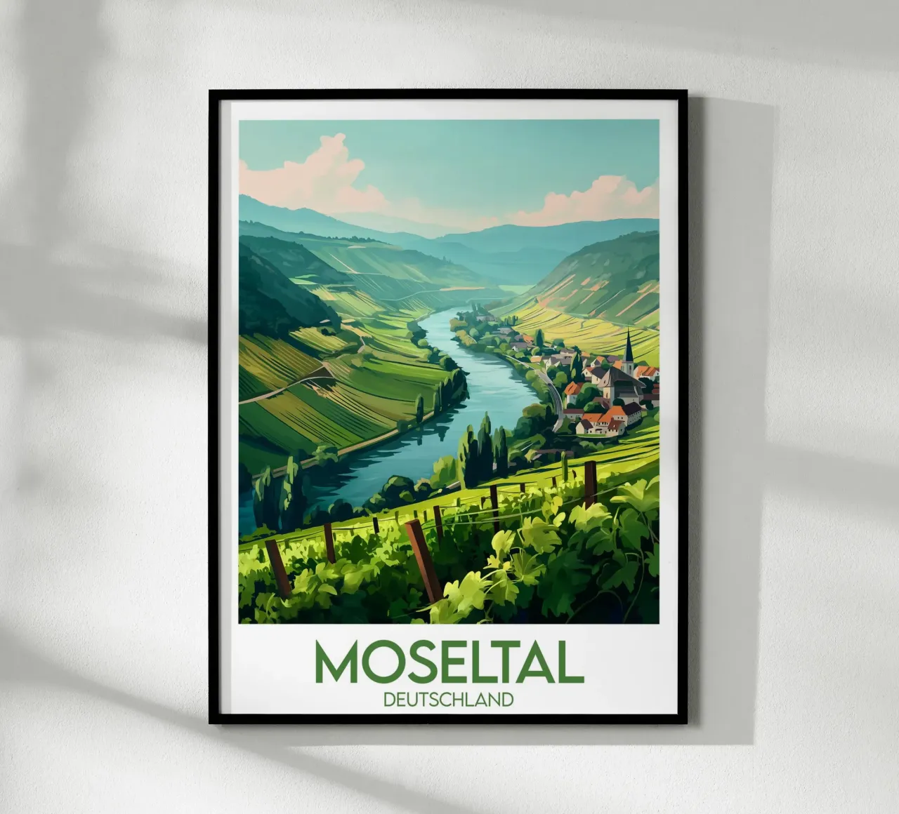 Affiche moselle poster con telaio in legno da Frame the World