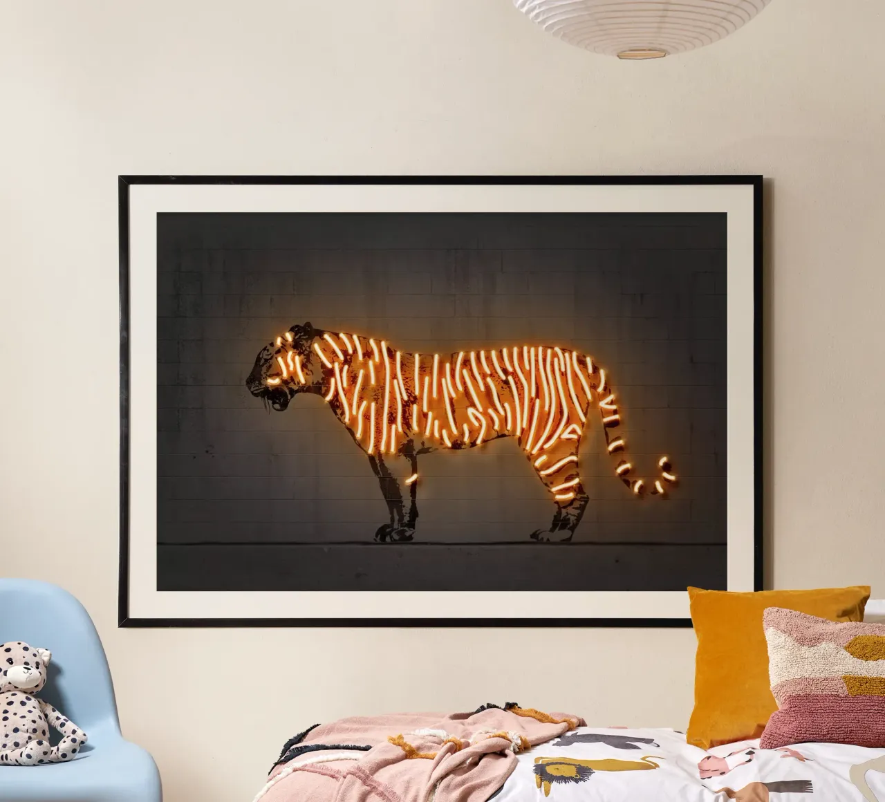 Tiger poster con telaio in legno da Octavian