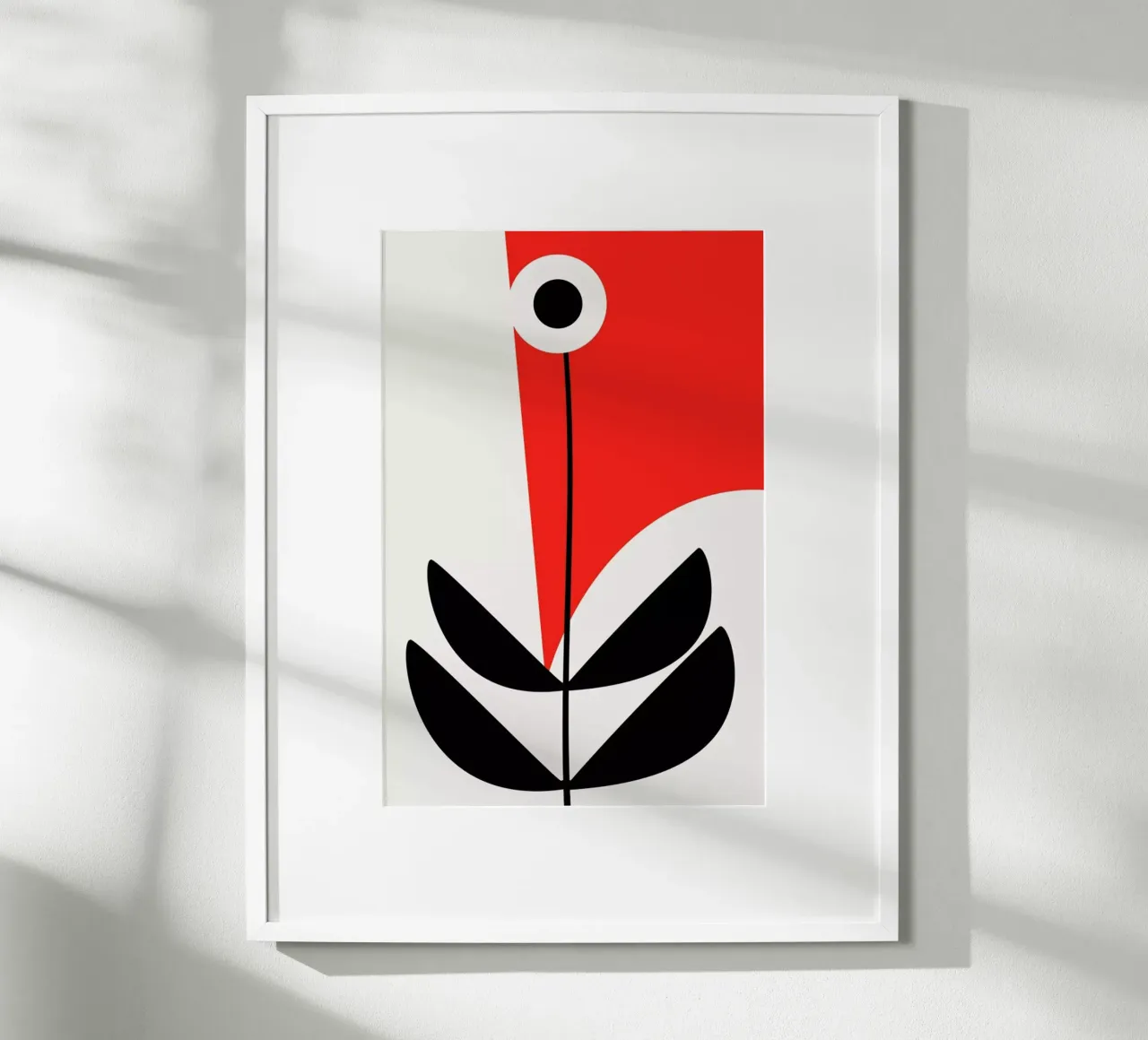 Geometric Plant No. 3 poster con telaio in legno da Kubistika