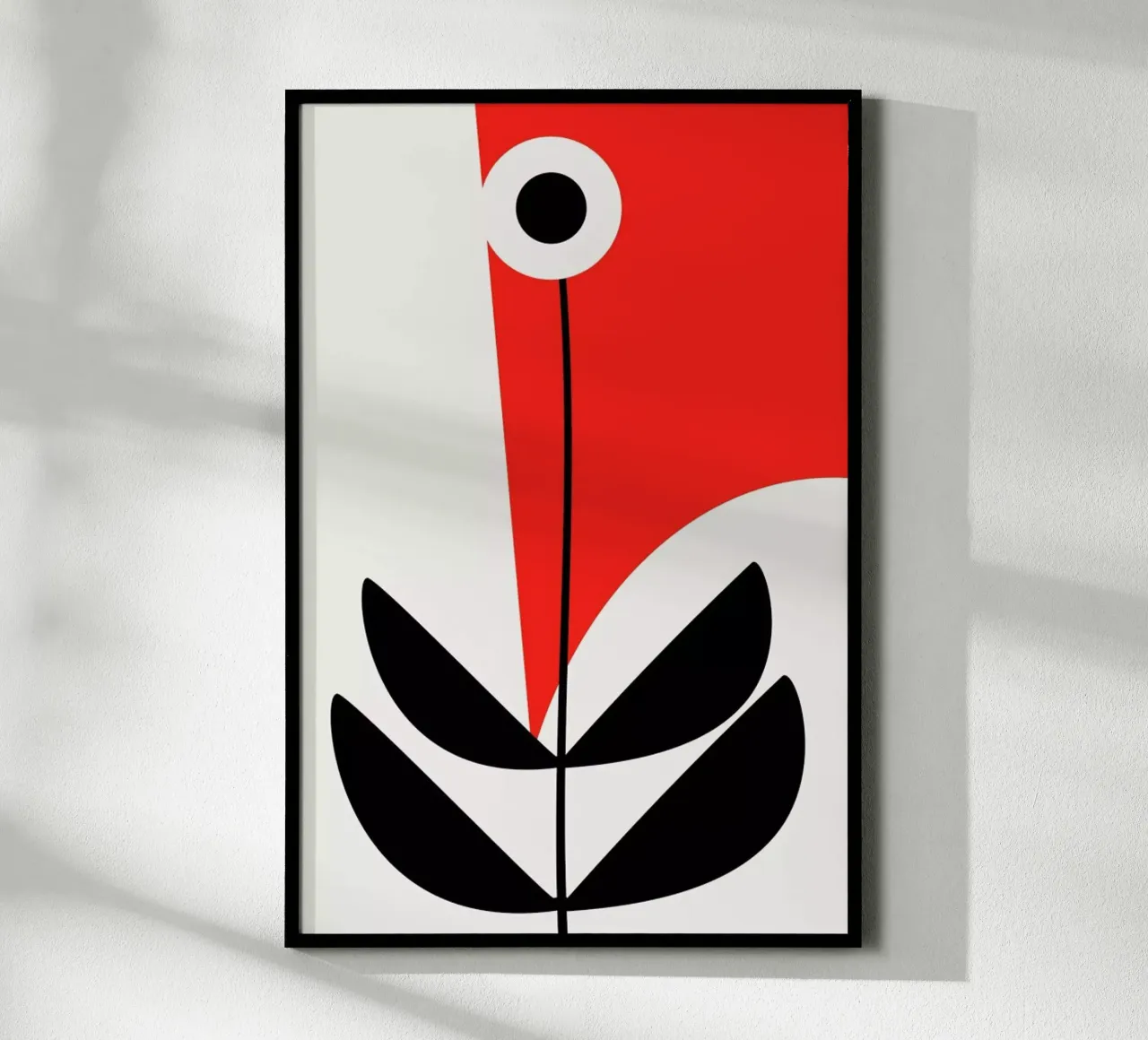 Geometric Plant No. 3 poster con telaio in legno da Kubistika