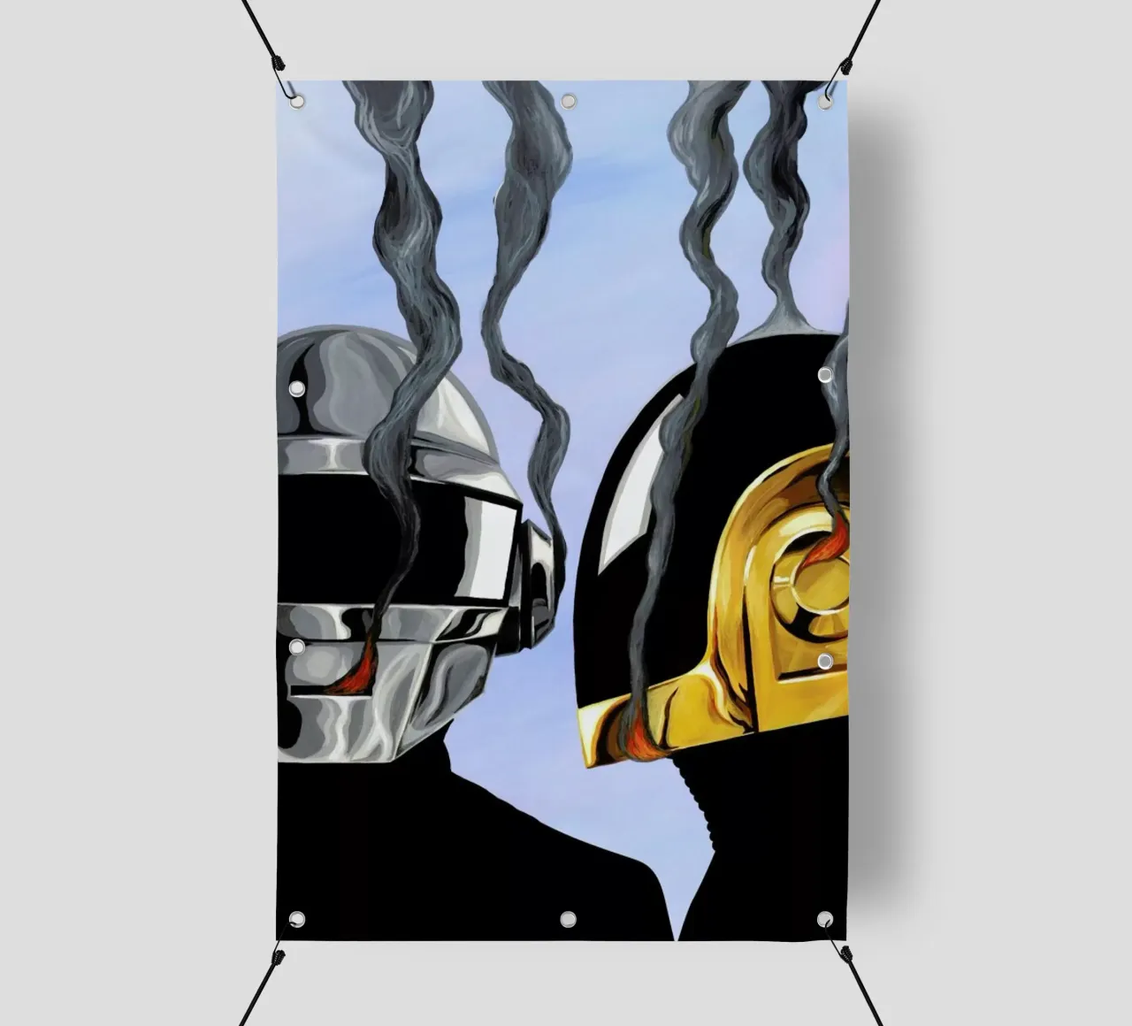 Daft Punk Deux telo in pvc da Famous When Dead