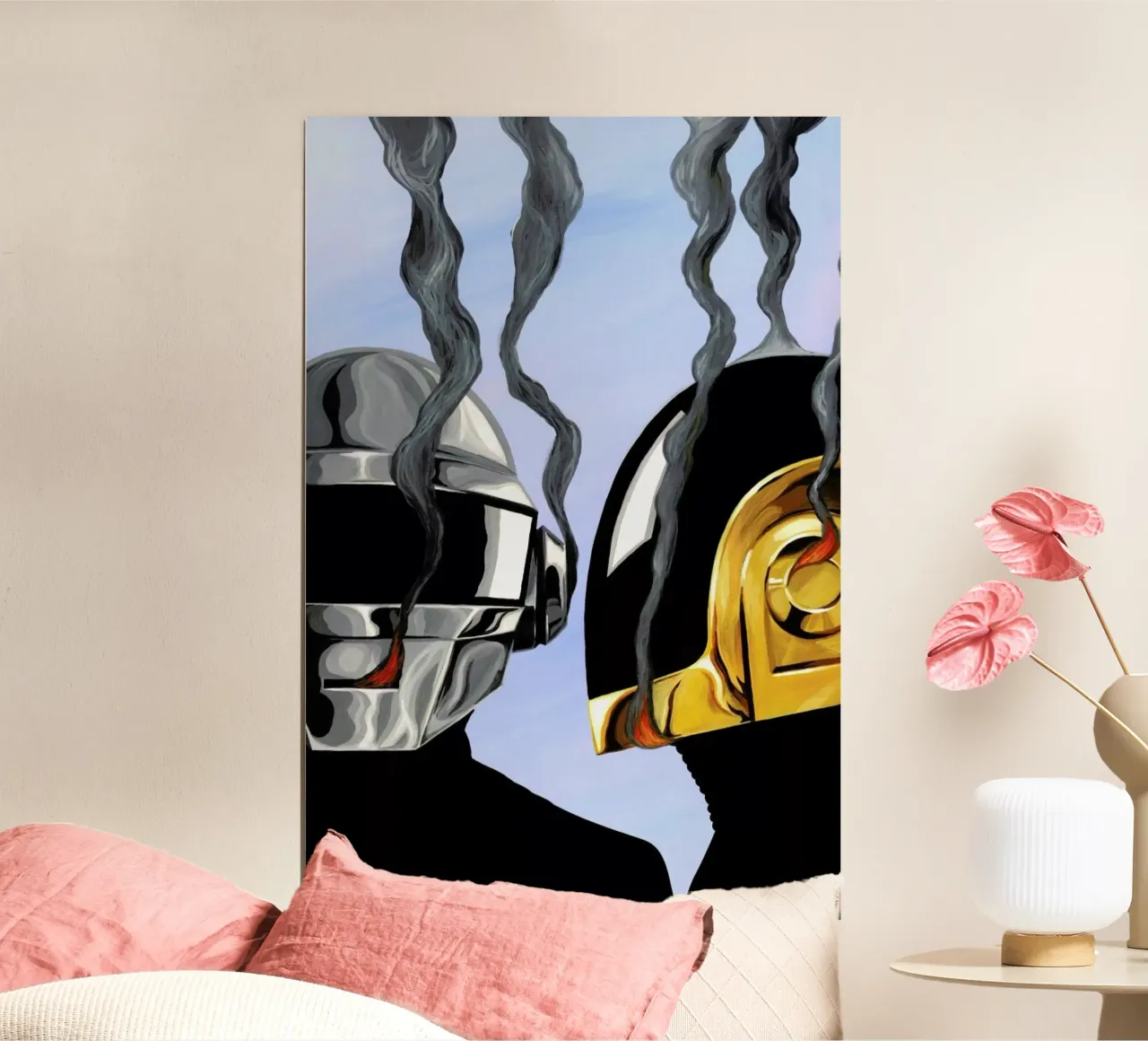 Daft Punk Deux poster con telaio in legno da Famous When Dead