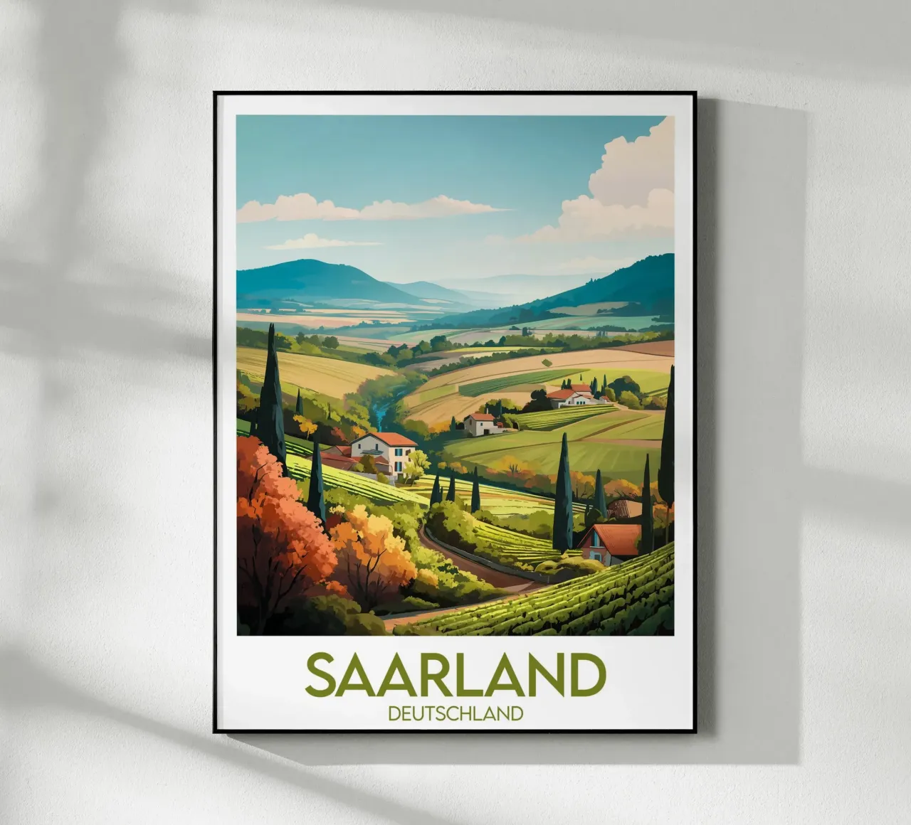 Affiche saarland plexiglass da Frame the World