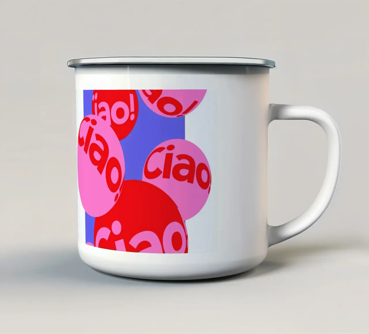 Ciao Emaille Tasse von La Come Di