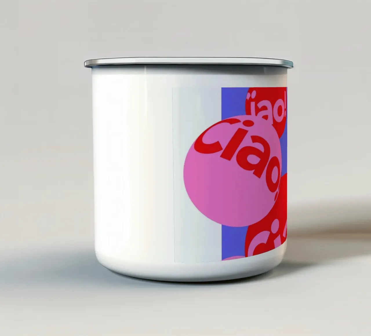 Ciao Emaille Tasse von La Come Di