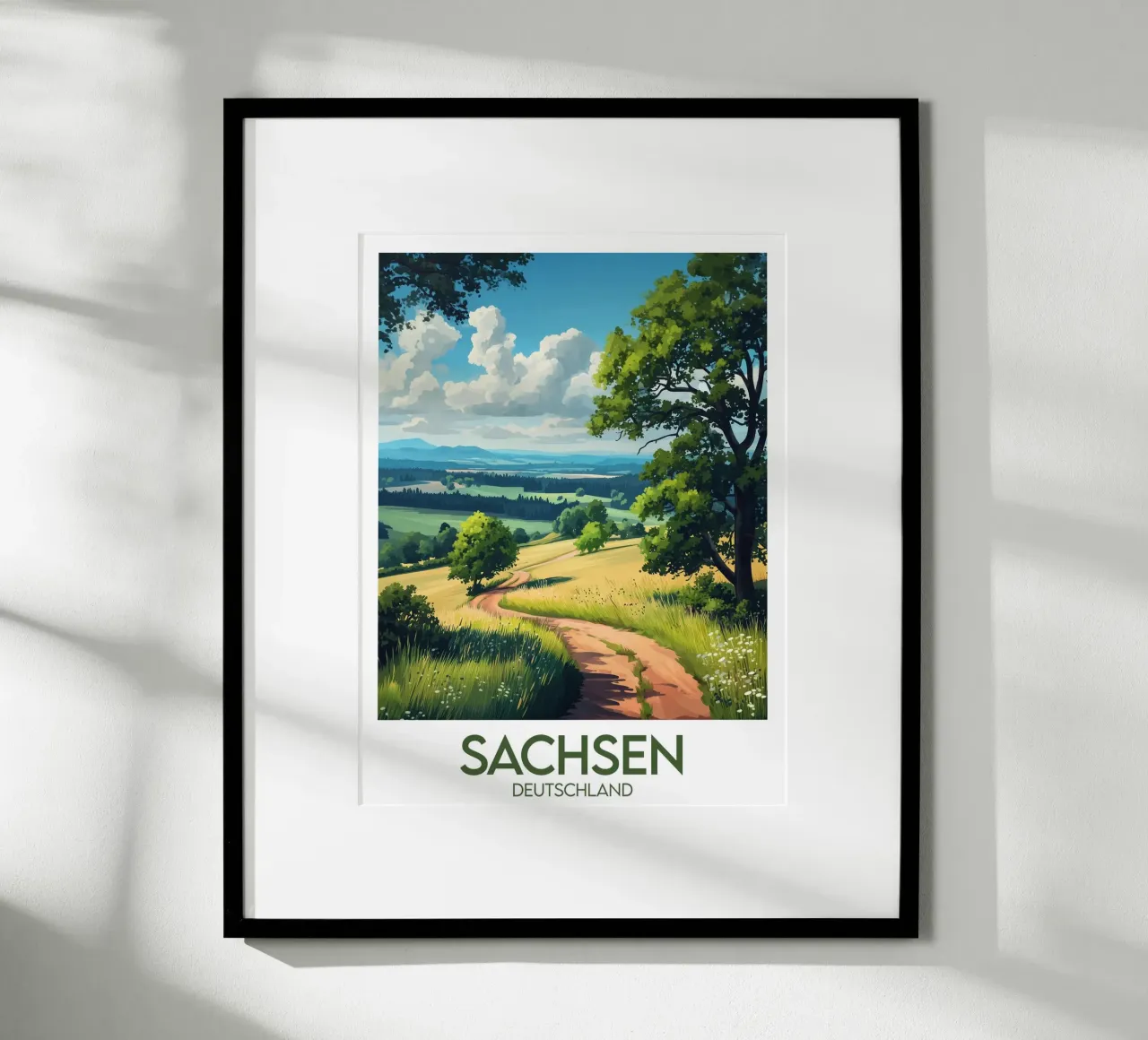 Affiche sachsen poster con telaio in legno da Frame the World