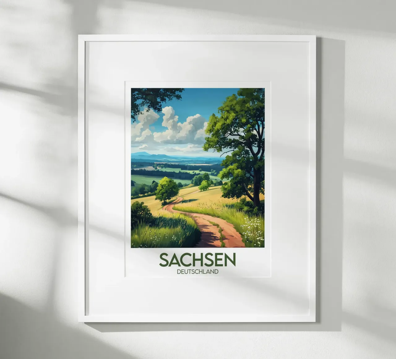 Affiche sachsen poster con telaio in legno da Frame the World