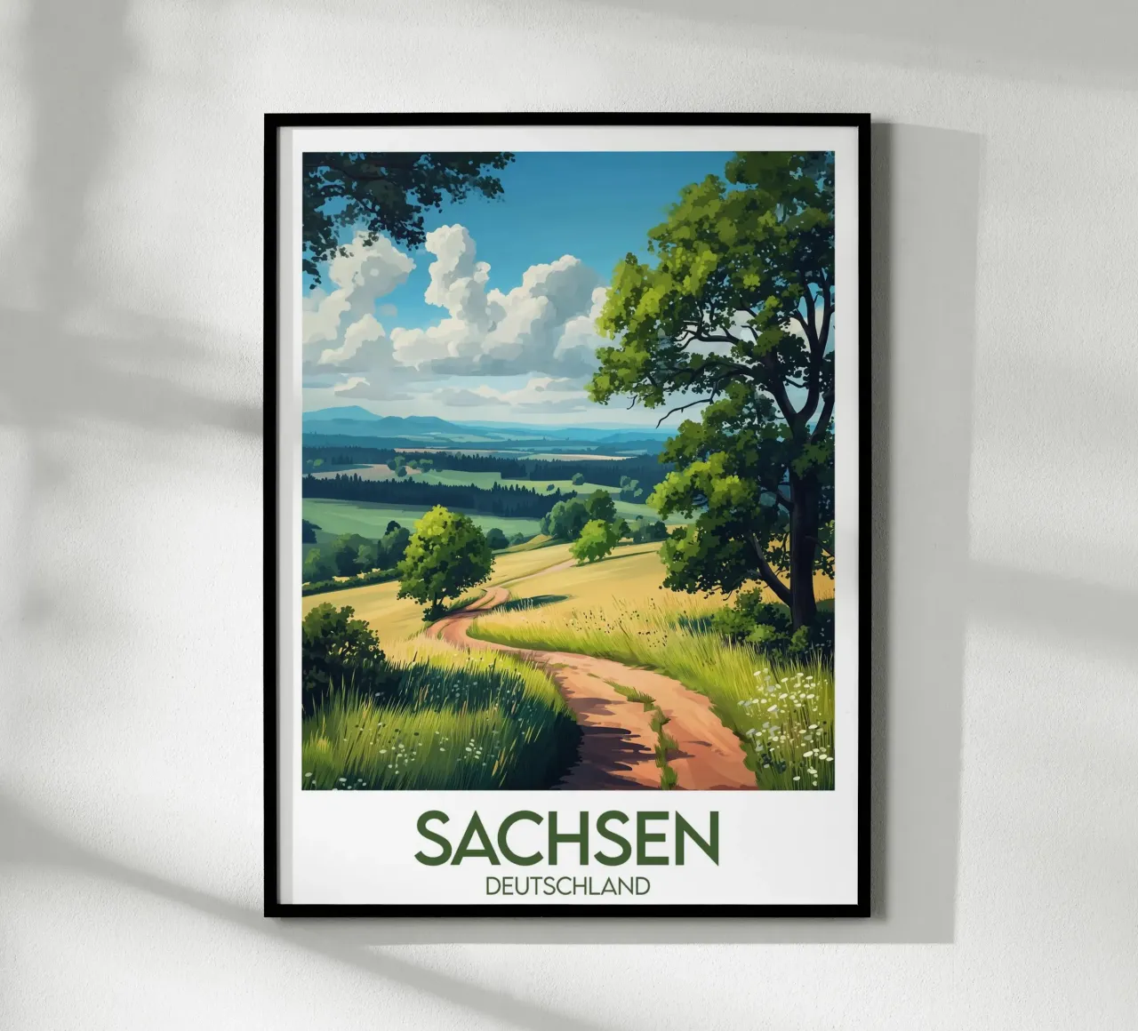 Affiche sachsen poster con telaio in legno da Frame the World