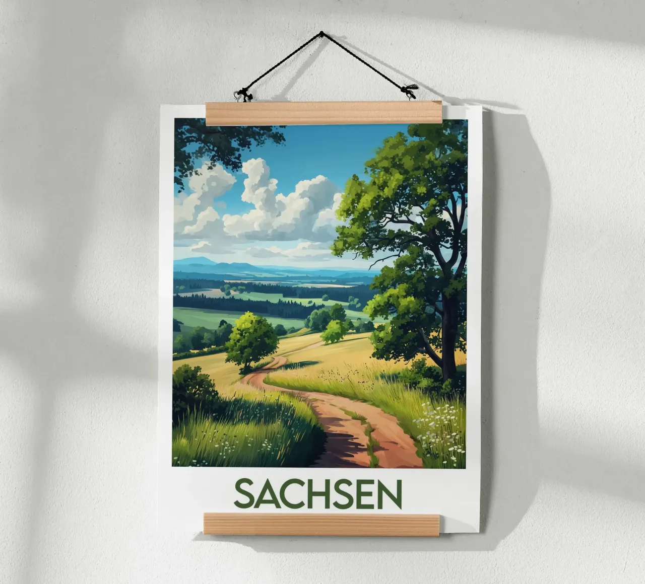 Affiche sachsen poster con telaio in legno da Frame the World