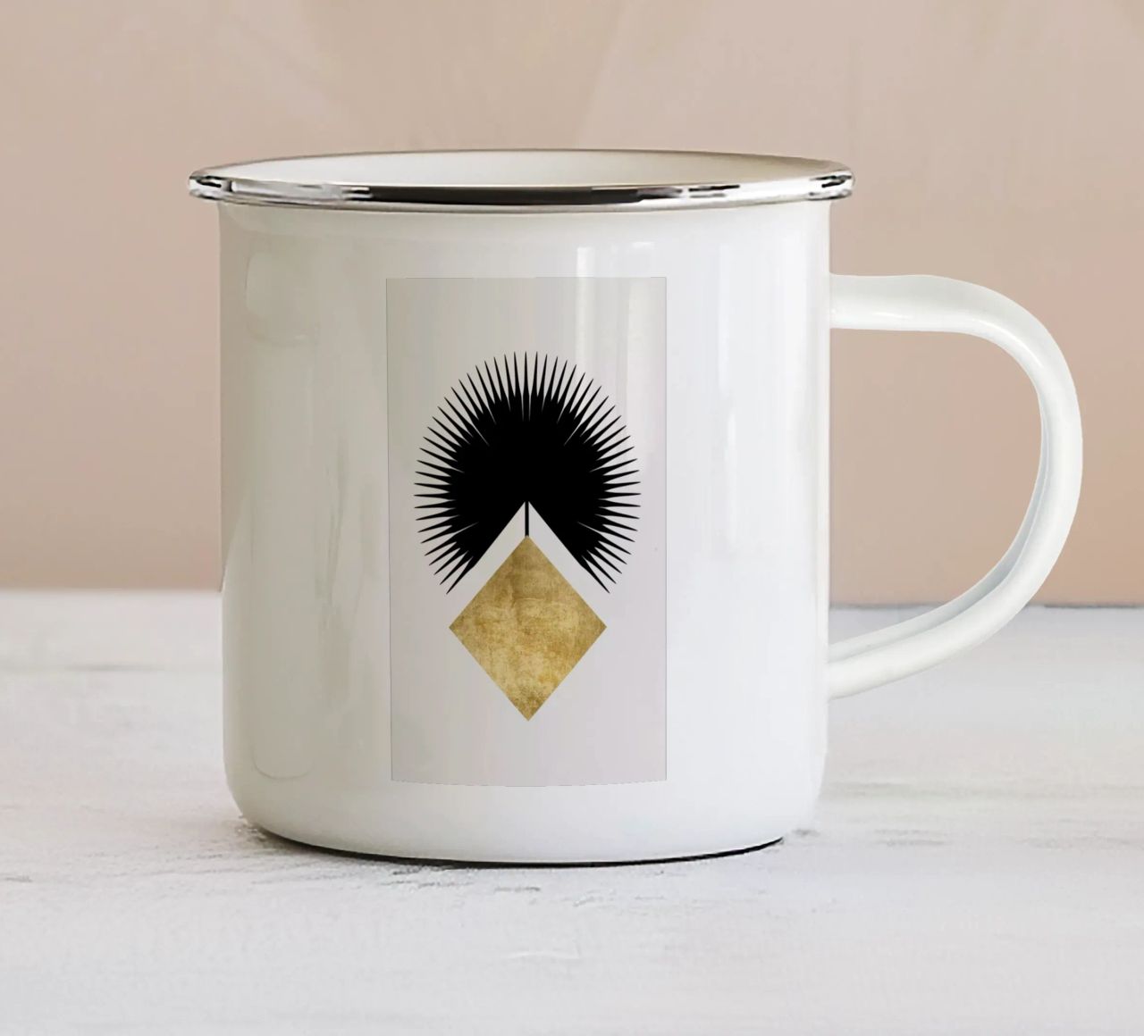 Shape No. 14 enamel mug by Kubistika