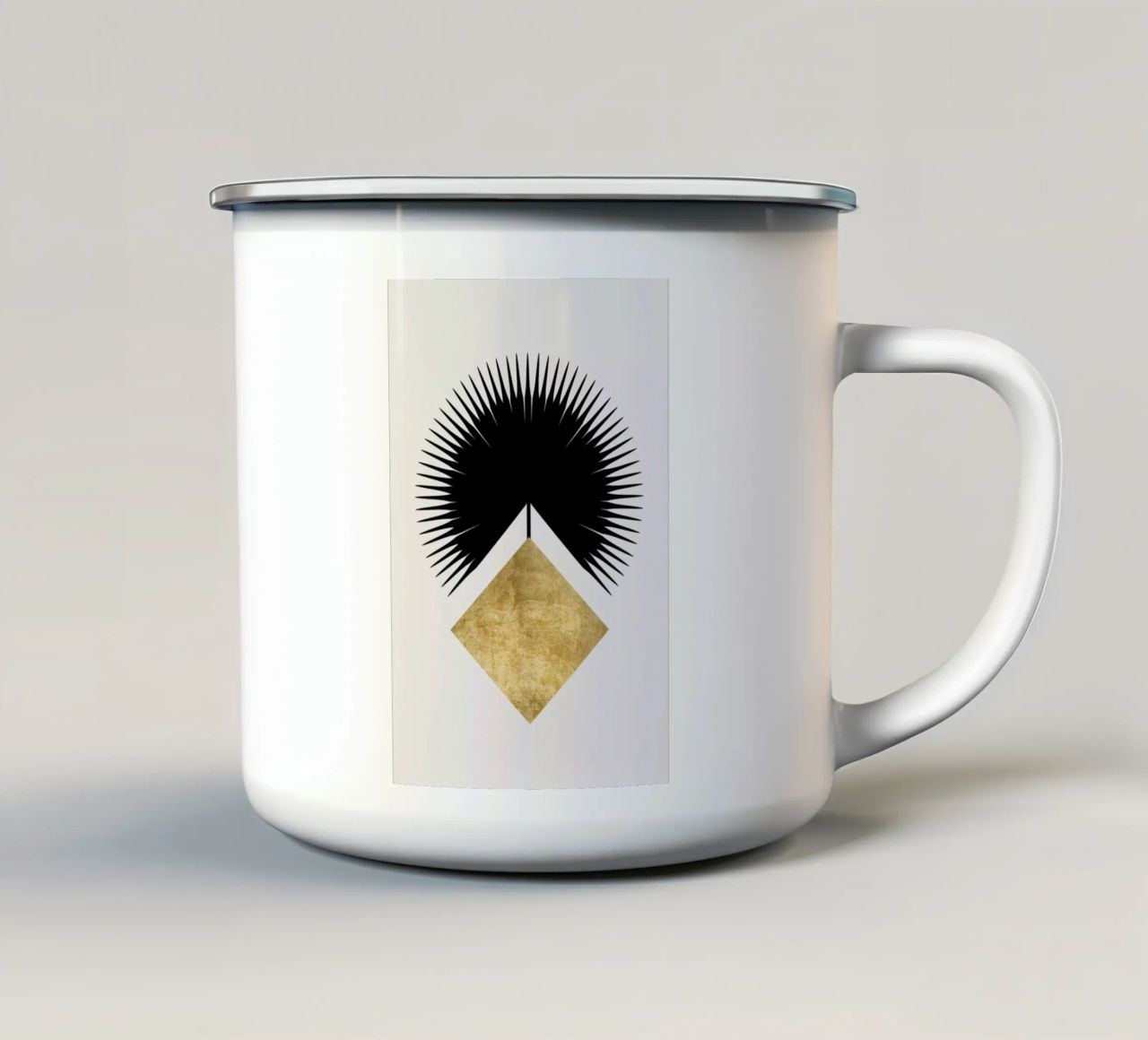 Shape No. 14 enamel mug by Kubistika