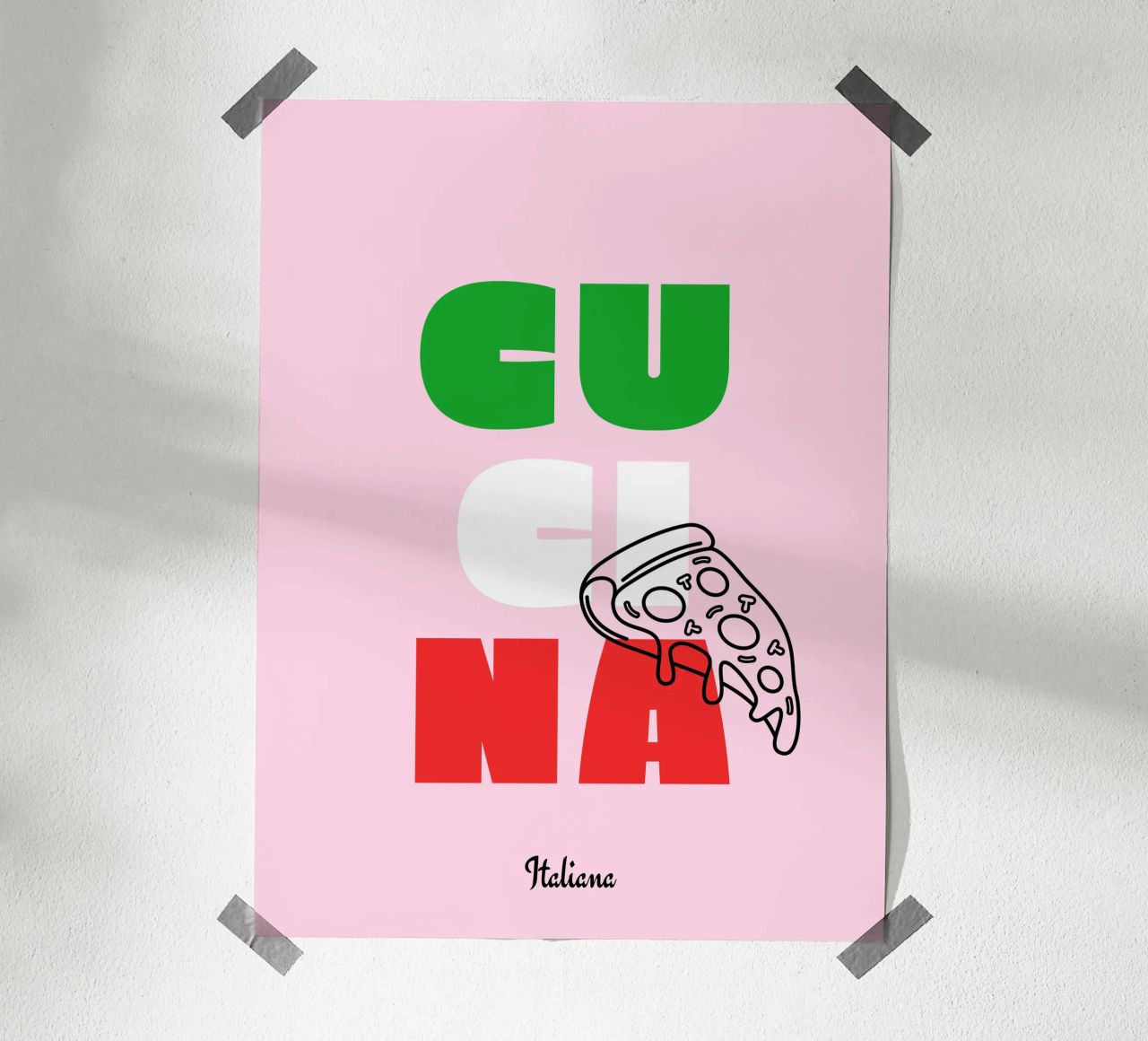 Cuisine italienne I poster de Bureau Purpur