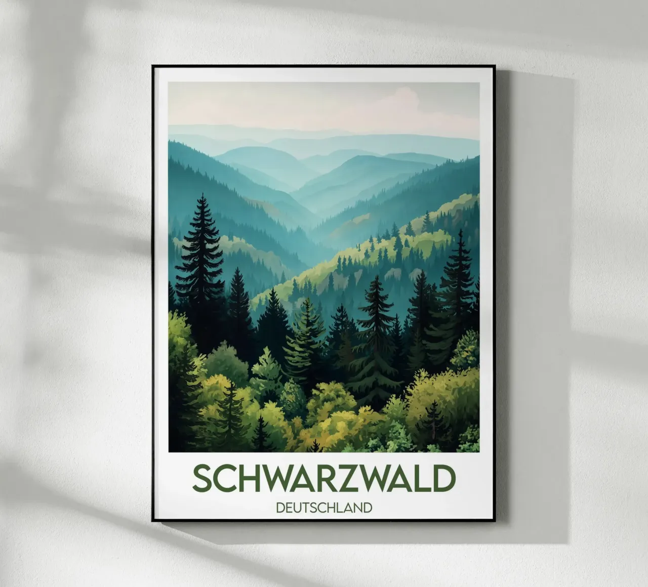 Poster della foresta nera plexiglass da Frame the World