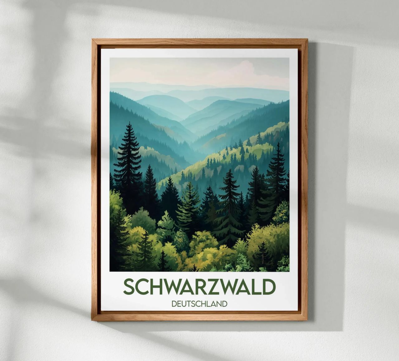 Poster Schwarzwald Alu-Dibond von Frame the World