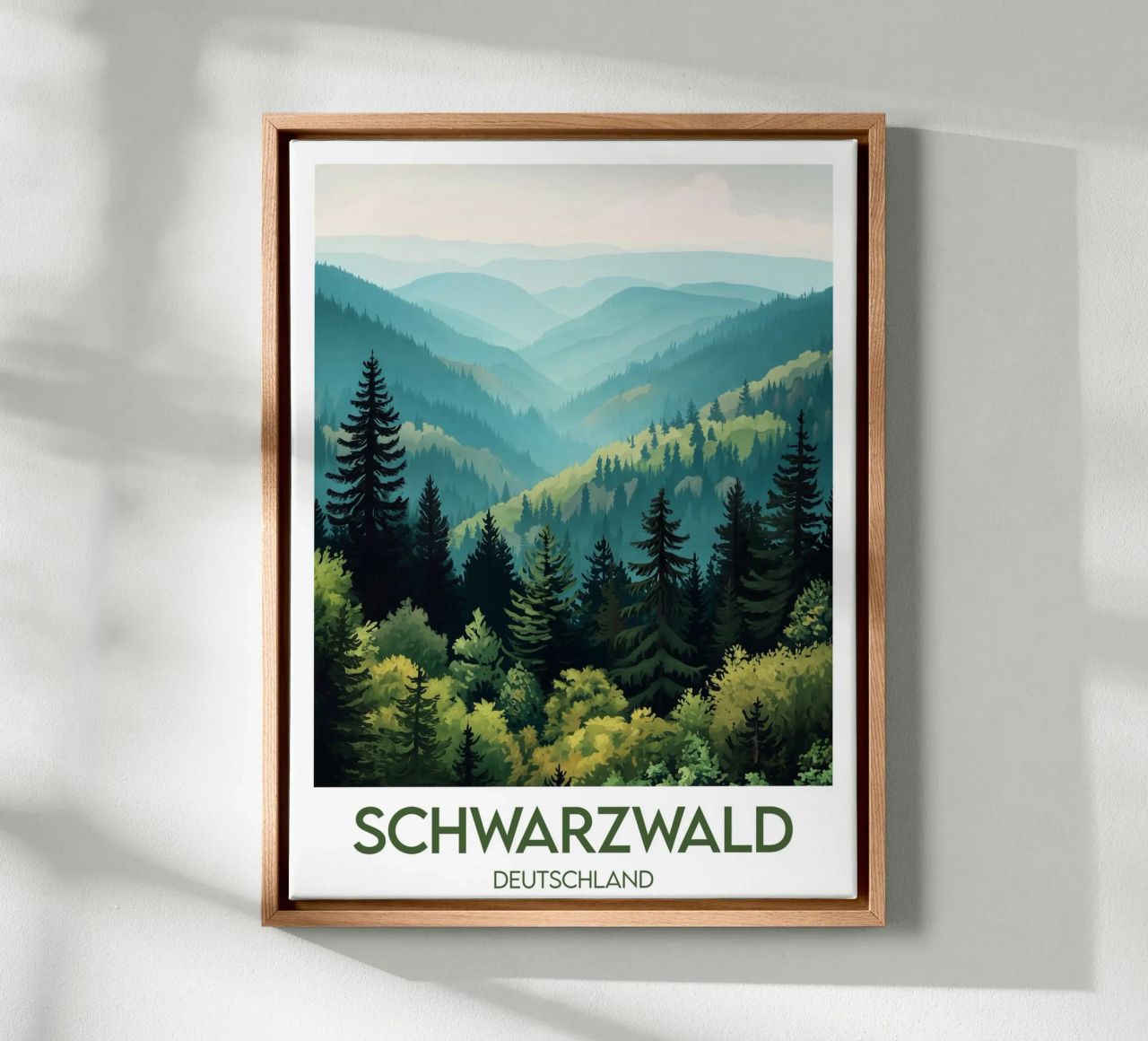 Poster Schwarzwald Leinwand von Frame the World