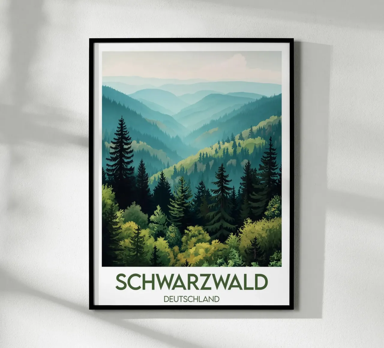 Poster della foresta nera carta hahnemühle da Frame the World